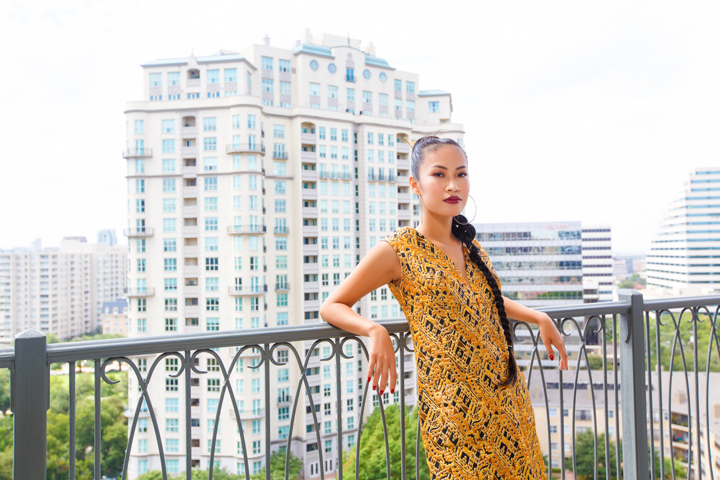 Nini Nguyen vintage gold dress3